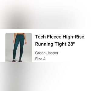 Lululemon lined leggings size 4